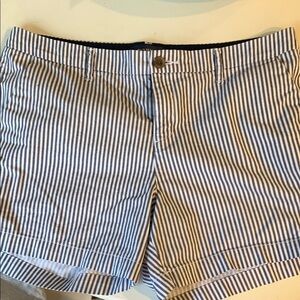 Old Navy Blue and White Bermuda Shorts with Classic Stripes